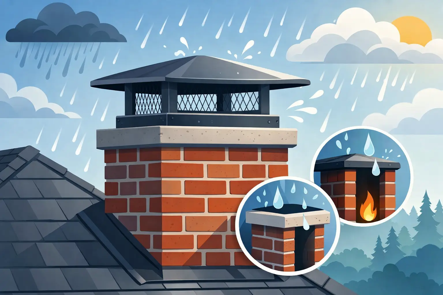 Do Chimney Caps Keep Rain Out? What They Protect