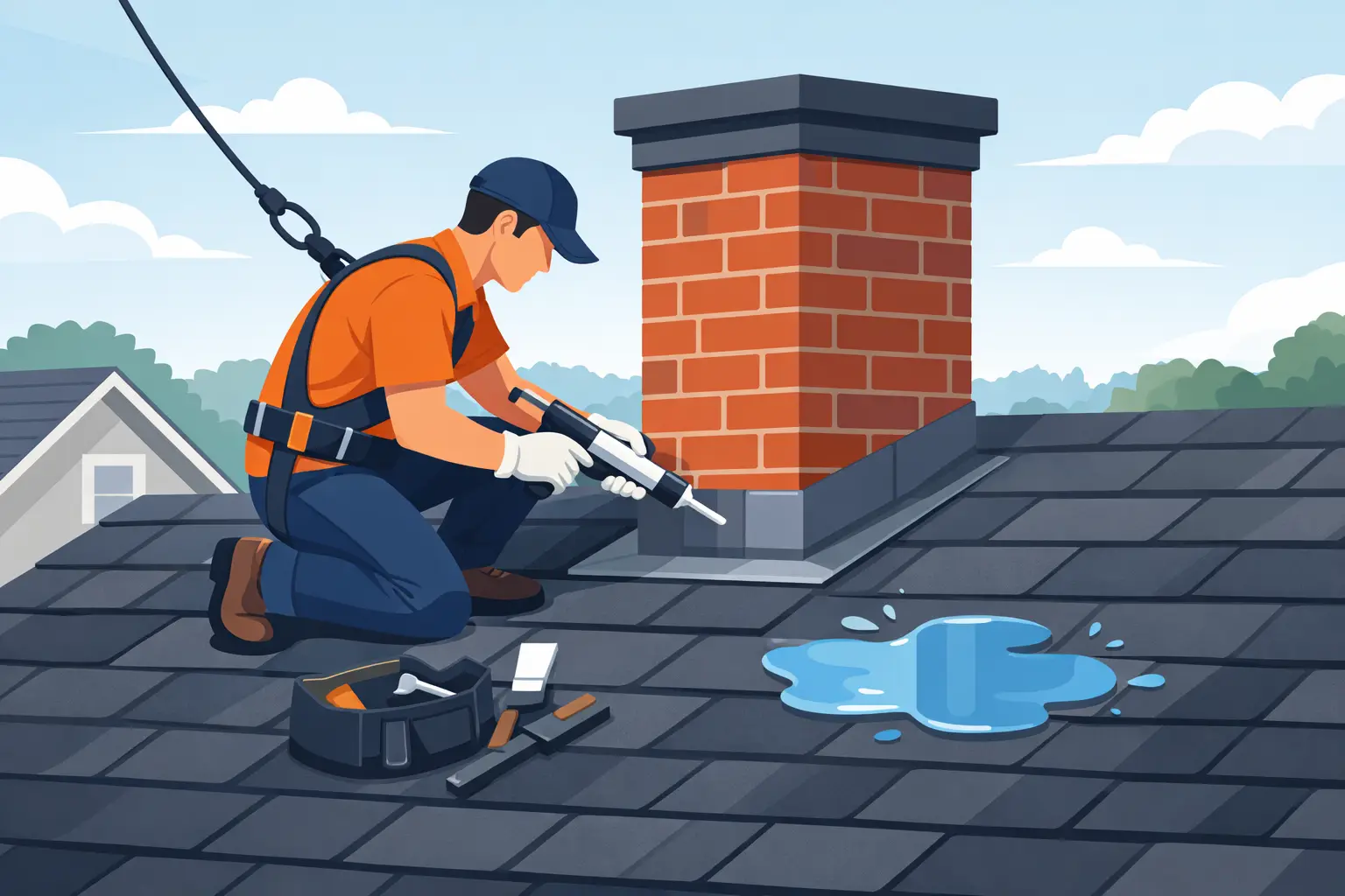 How to Fix a Chimney Flashing Leak Safely