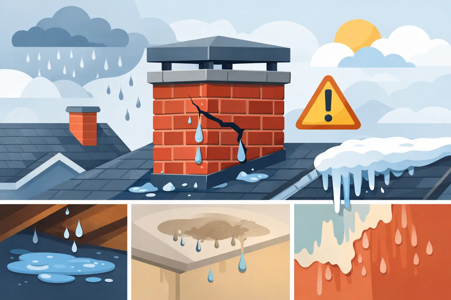 7 Common Chimney Leak Causes and Warning Signs