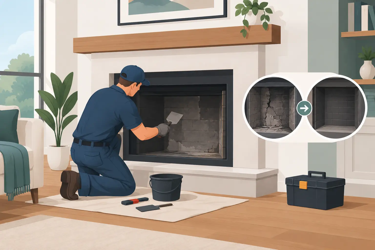 A Homeowner’s Guide to Fireplace Firebox Repair