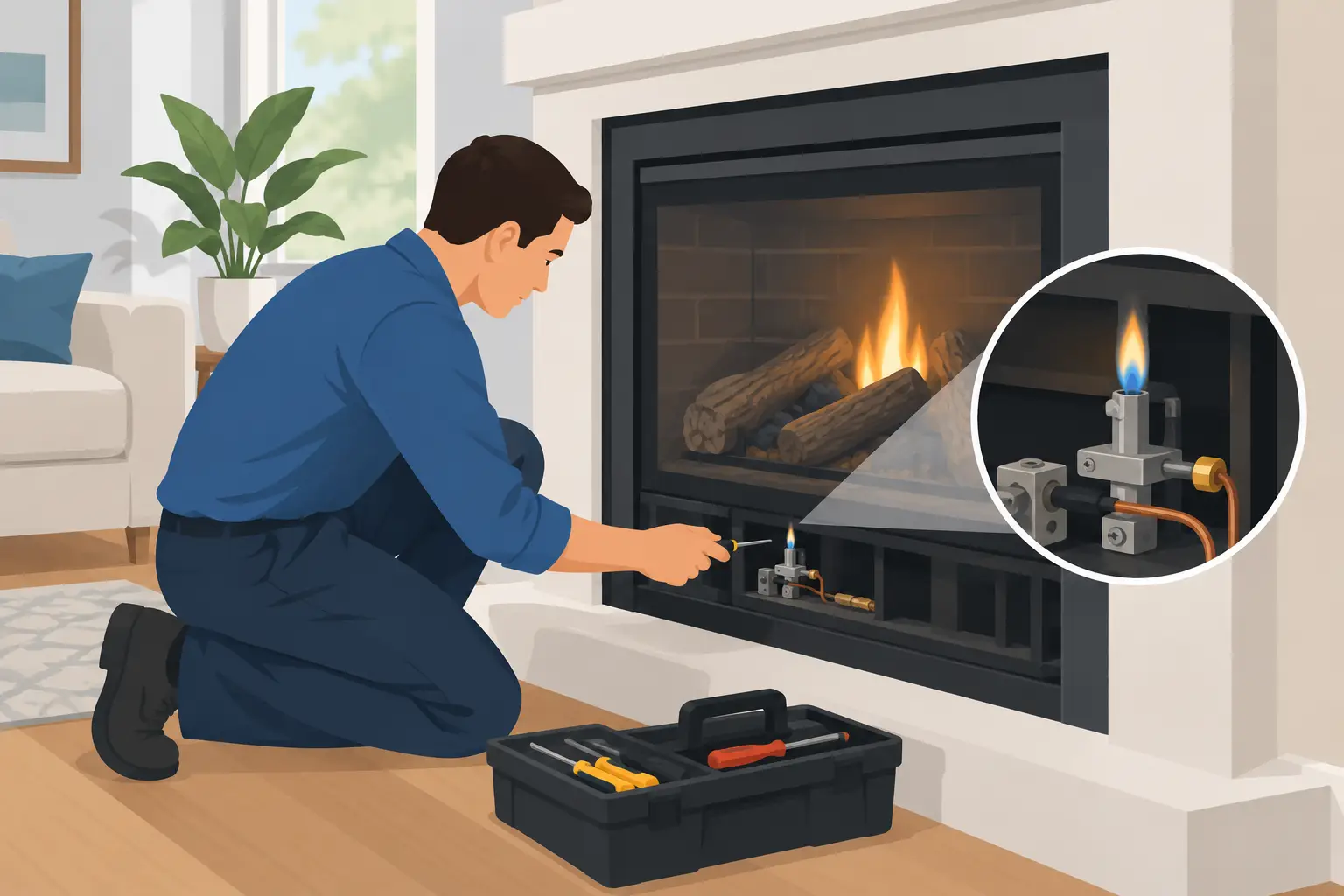 Gas Fireplace Pilot Troubleshooting at Home