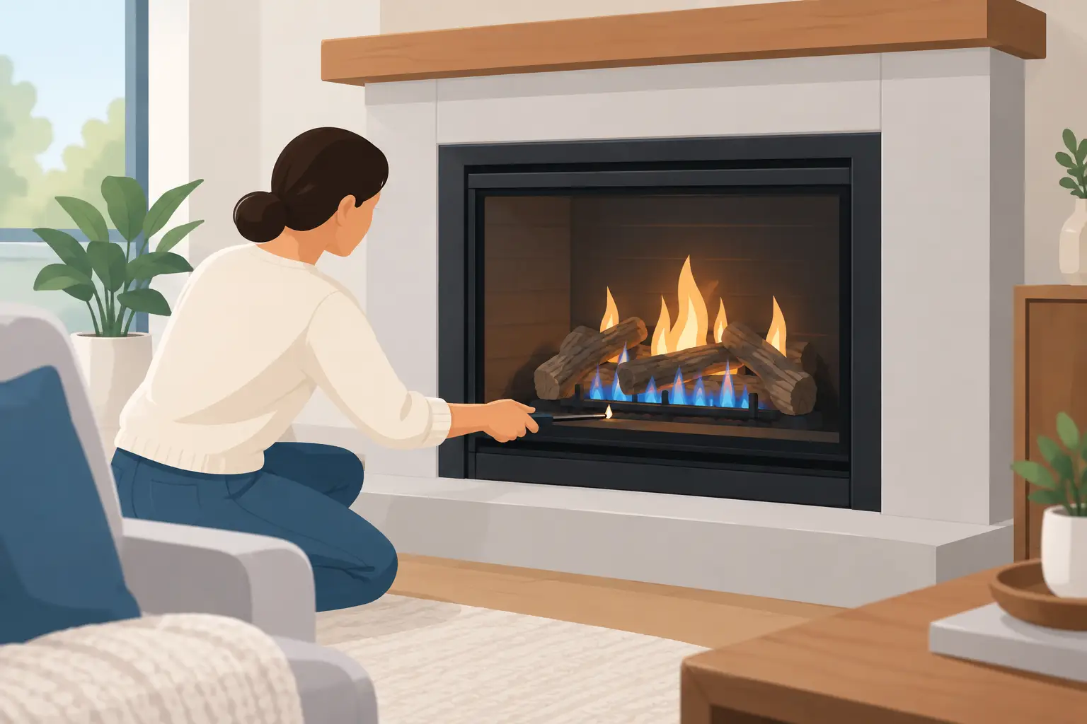 How to Light a Gas Fireplace Safely at Home