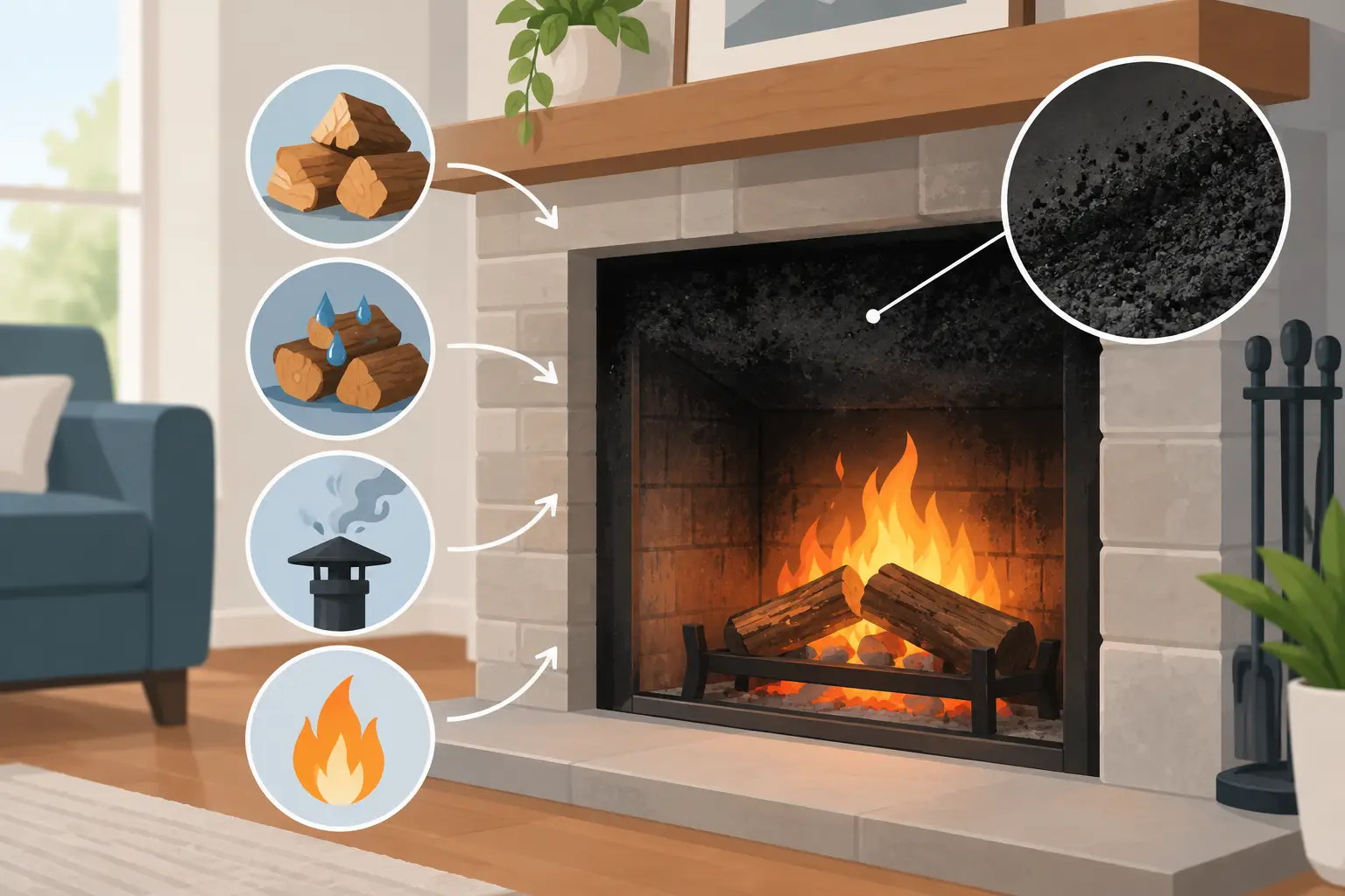 What Causes Fireplace Soot Buildup at Home?