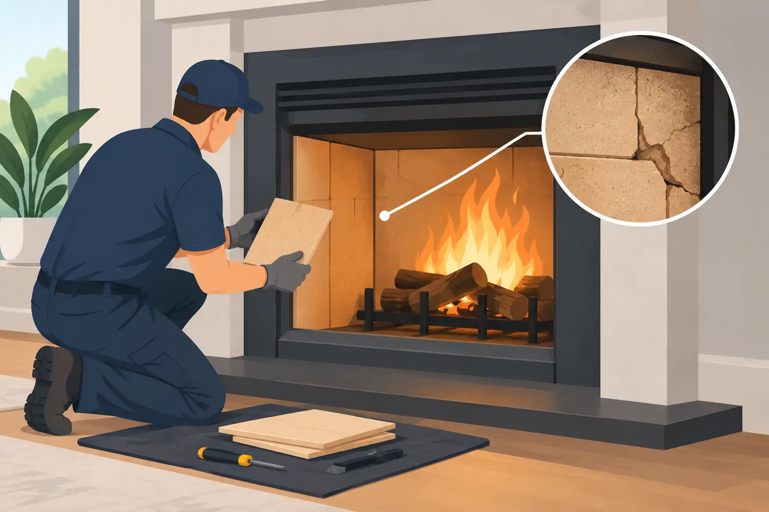 When Fireplace Refractory Panel Repair Is Needed